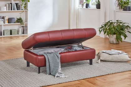 Lester von Polsteria - Ledergarnitur Ausführung rechts bordeaux