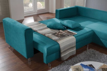Modell 153 von Sofa-Team - Eckcouch Variante rechts türkis