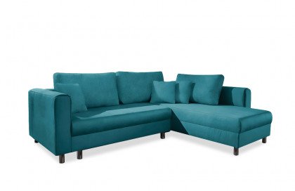 Modell 153 von Sofa-Team - Eckcouch Variante rechts türkis
