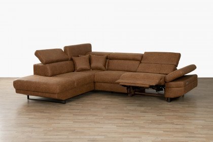 Xara-LE19 von Grant Factory - Ecksofa Ausführung links braun