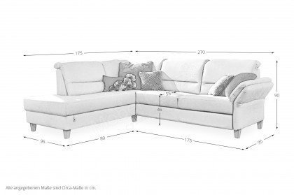 Happy von Dietsch - Ecksofa Variante links natur