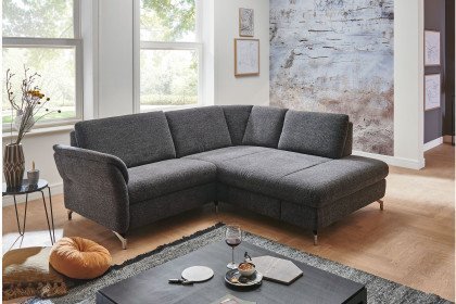 Mia-LE20 von Polsteria - Eckgarnitur Variante rechts graphite