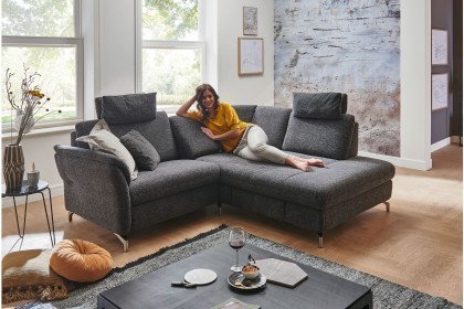 Mia-LE20 von Polsteria - Eckgarnitur Variante rechts graphite