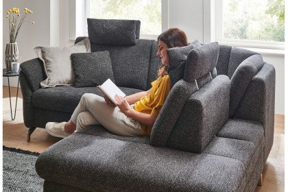 Mia-LE20 von Polsteria - Eckgarnitur Variante rechts graphite