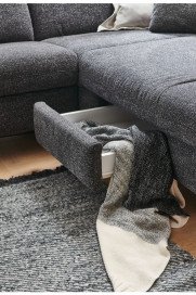 Mia-LE20 von Polsteria - Eckgarnitur Variante rechts graphite