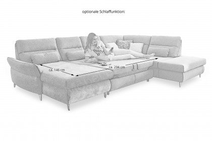 MP-IN19081 von Megapol - Wohnlandschaft Variante rechts steel