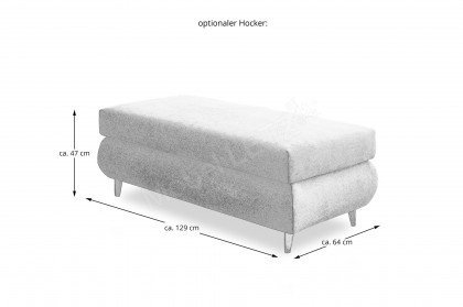 MP-IN19081 von Megapol - Wohnlandschaft Variante rechts steel