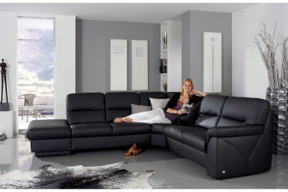 1101 von Himolla - Ledergarnitur schwarz