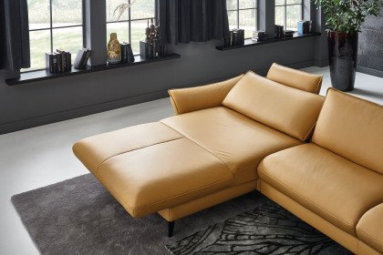HU-HP19094 von Hukla - Echtledersofa Variante links yellow
