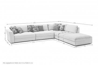 Cadabra von Sit & More - Polsterecke Variante rechts hellgrau
