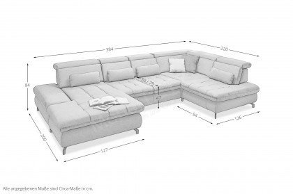 MP-IN19096 von Megapol - Wohnlandschaft Variante rechts granit