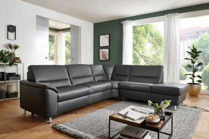 PN-EM19075 von Polinova - Ledersofa Variante rechts charcoal