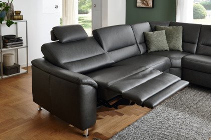 PN-EM19075 von Polinova - Ledersofa Variante rechts charcoal