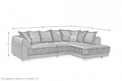 Pascha von ED-Lifestyle - Ecksofa rechts okra