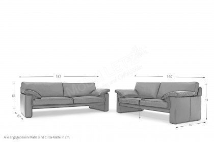 CL 300 von Erpo Polstermöbel - Polstergruppe Leder schwarz