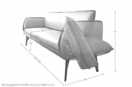 4602 Drive K+W Polstermöbel - Bank in Gelb