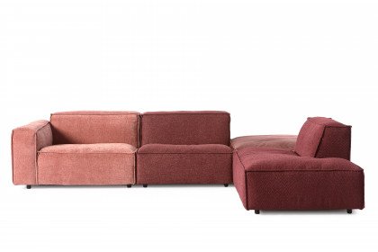 Square-LE21 von Easy Sofa - XXL-Sofa rechts rosa-rot