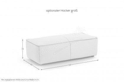 18050 Around the Block von Willi Schillig - Ledersofa cognac