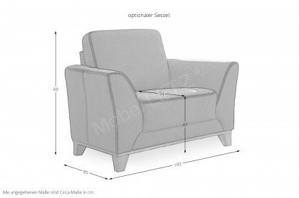 S231-Cooper von Ponsel - Polsterecke rechts dunkelbraun