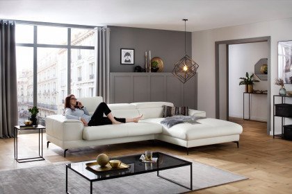 21106 Piedroo von Willi Schillig - Ecksofa Ausführung rechts weiß