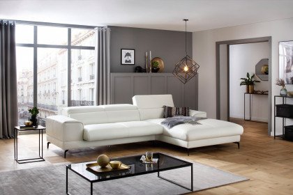21106 Piedroo von Willi Schillig - Ecksofa Ausführung rechts weiß