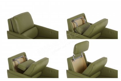 1203 von Himolla - Ecksofa Ausführung links olive