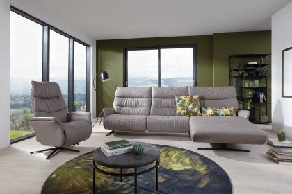 4050 von Himolla - Ledersofa Ausführung rechts eisen