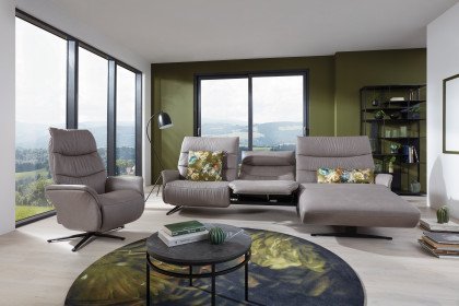 4050 von Himolla - Ledersofa Ausführung rechts eisen