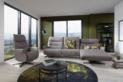 4050 von Himolla - Ledersofa Ausführung rechts eisen