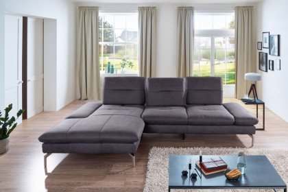 Pasadena von Poco - Ecksofa Variante links dunkelgrau