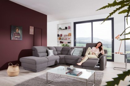 1505 von Himolla - Polstersofa Ausführung links grey