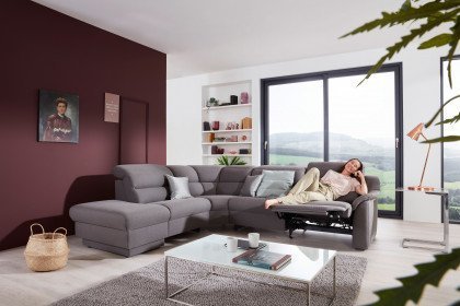 1505 von Himolla - Polstersofa Ausführung links grey