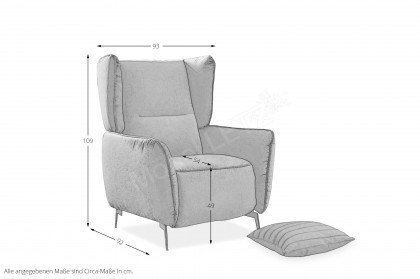 Lorien von Exxpo - Ohrensessel olive