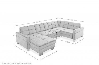 MP-IN20040 von Megapol - Wohnlandschaft Variante rechts grau