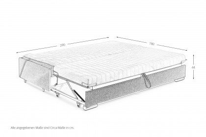 Maxxi von Bali - Funktionssofa blau