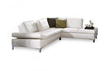 7474 von K+W Polstermöbel - Ledersofa Variante rechts bianco