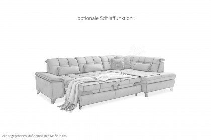 PN-IN18012 von Polinova - Ledersofa Ausführung rechts steel