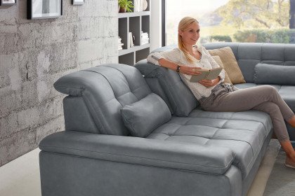 PN-IN18012 von Polinova - Ledersofa Ausführung rechts steel