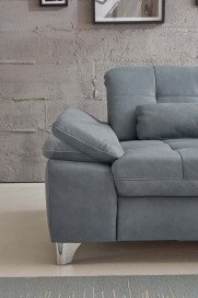 PN-IN18012 von Polinova - Ledersofa Ausführung rechts steel