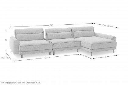 Malu von Easy Sofa - Polstergarnitur Ausführung rechts pepper