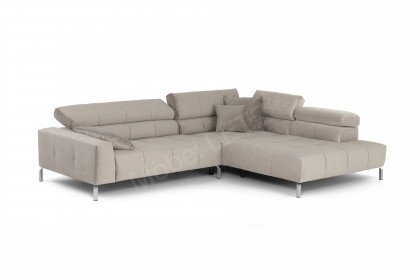 Cleveland von Candy - Ecksofa Ausführung rechts silver