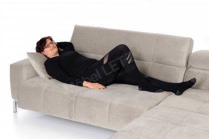 Cleveland von Candy - Ecksofa Ausführung rechts silver