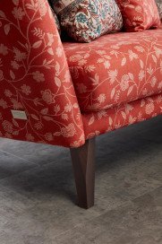 Livorno von Schröno - Polstersofa Ausführung rechts rot gemustert