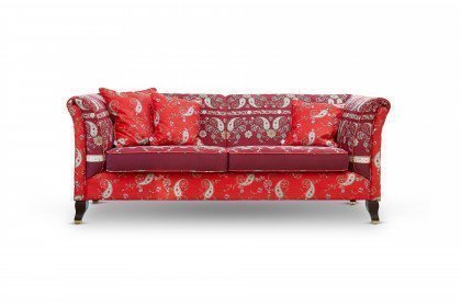 Ferrara von Schröno - Polstersofa rot gemustert