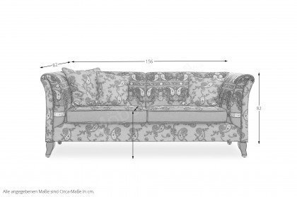 Ferrara von Schröno - Polstersofa rot gemustert