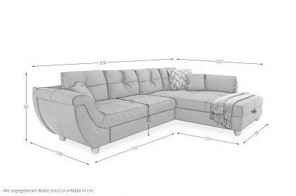 Maranello von Job - Ecksofa Ausführung rechts braun