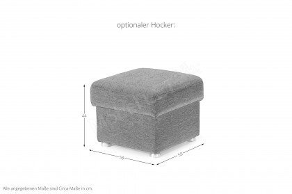PP-HS06003 von Polipol - Polstergarnitur Ausführung rechts anthrazit