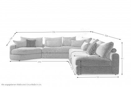 Niella von Easy Sofa - Wohnlandschaft rechts grau