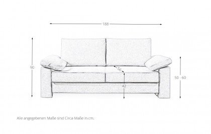 Flexa-Sleep von Bali - Schlafsofa 140 hellgrau