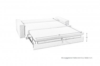 Flexa-Sleep von Bali - Schlafsofa 140 hellgrau